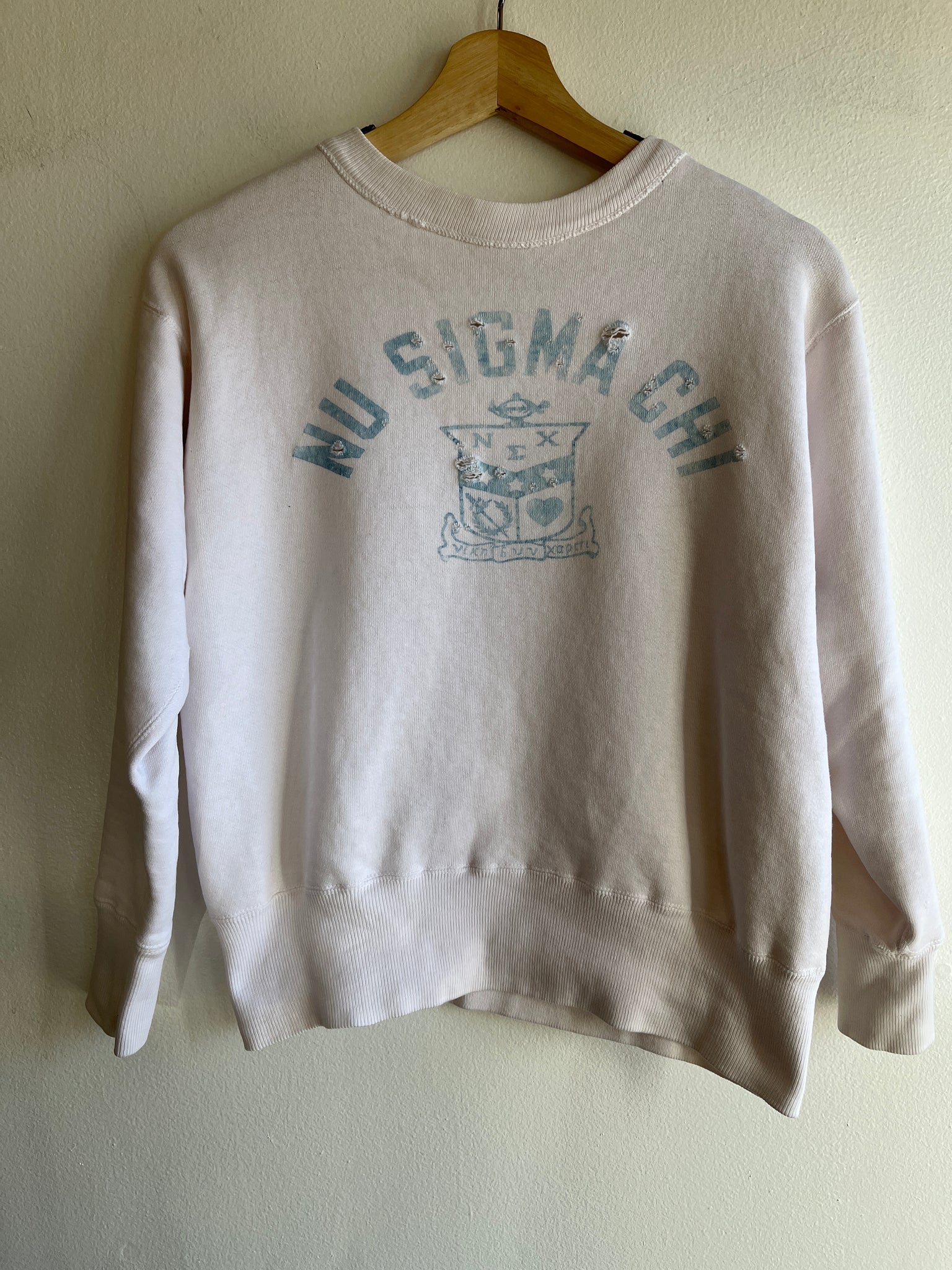 Vintage 1950’s Champion “Running Man” Nu Sigma Chi Sweatshirt