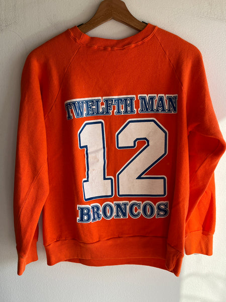 Vintage 1980’s Denver Broncos “Twelfth Man” Crewneck Sweatshirt