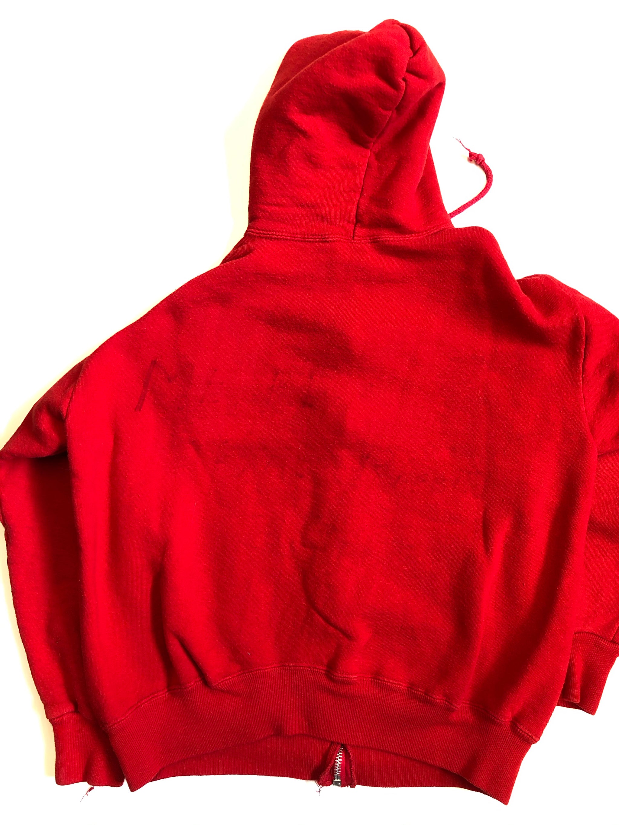 Vintage 1960's Red Zip-Up Hooded Sweatshirt – La Lovely Vintage