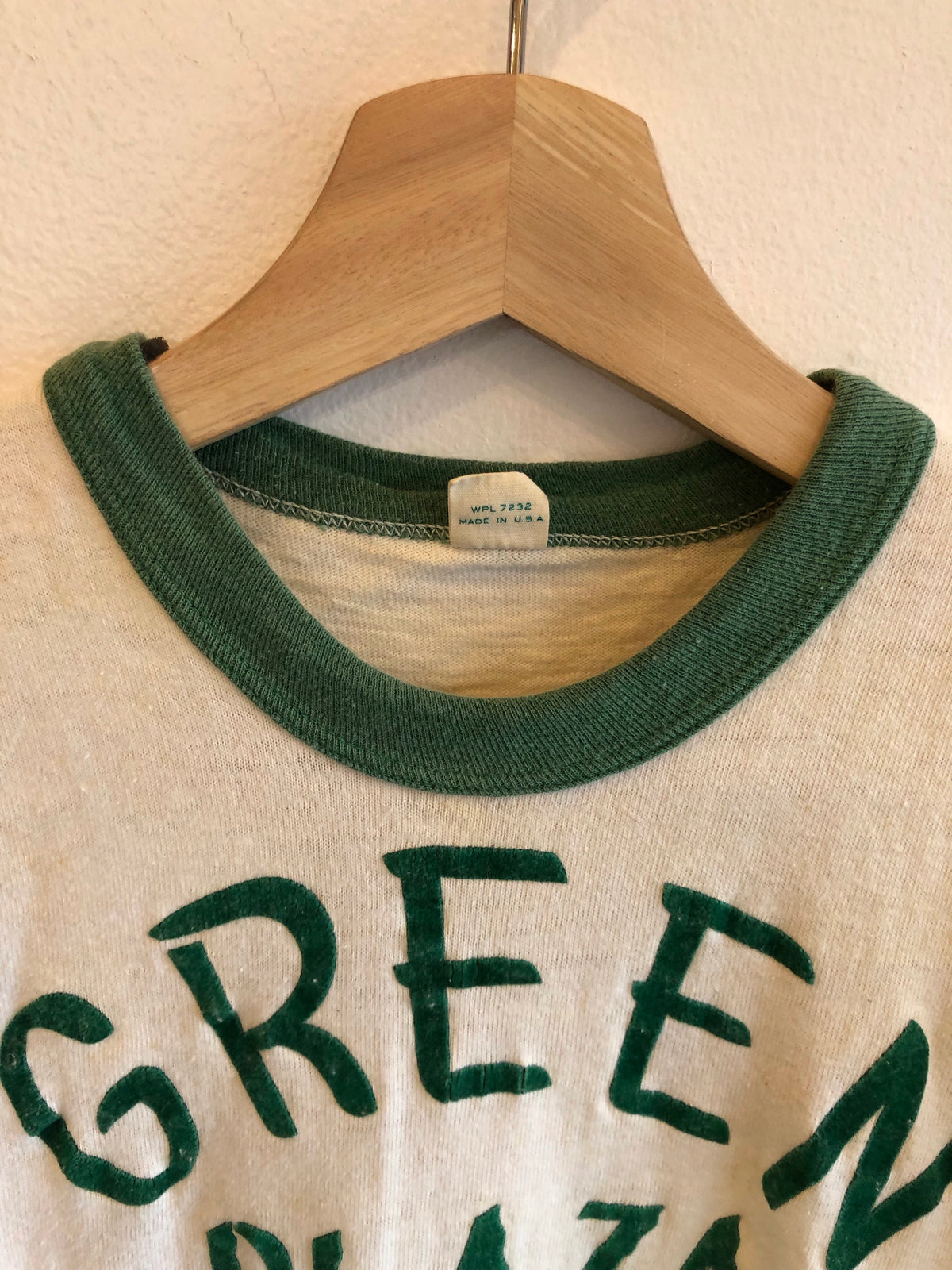 Vintage 1950’s “Green Plaza Acres” Flock-Printed T-Shirt