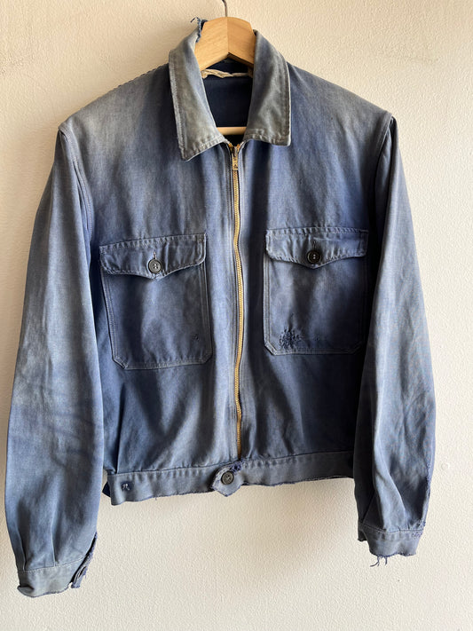 Vintage 1940/50’s French Cyclist Moleskin Jacket - La Lovely Vintage 
