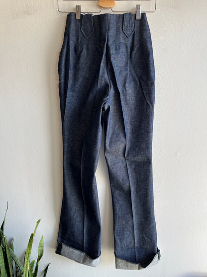 Vintage 1950’s  Prior Denver Deadstock Side-Zip Denim Jeans - La Lovely Vintage 