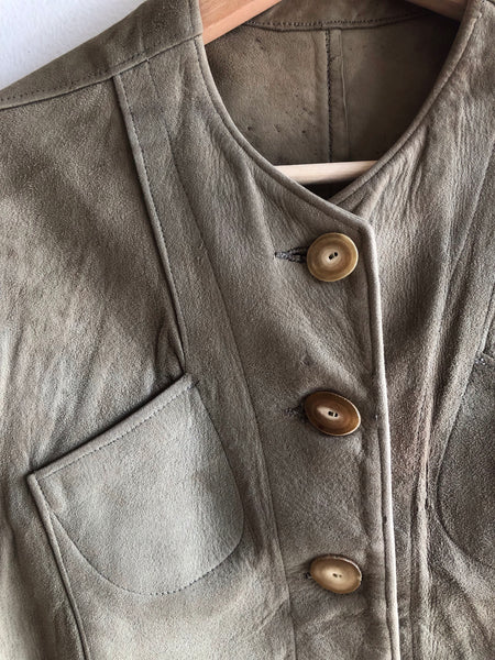 Vintage 1920/1930’s Suede Side-Belted Vest