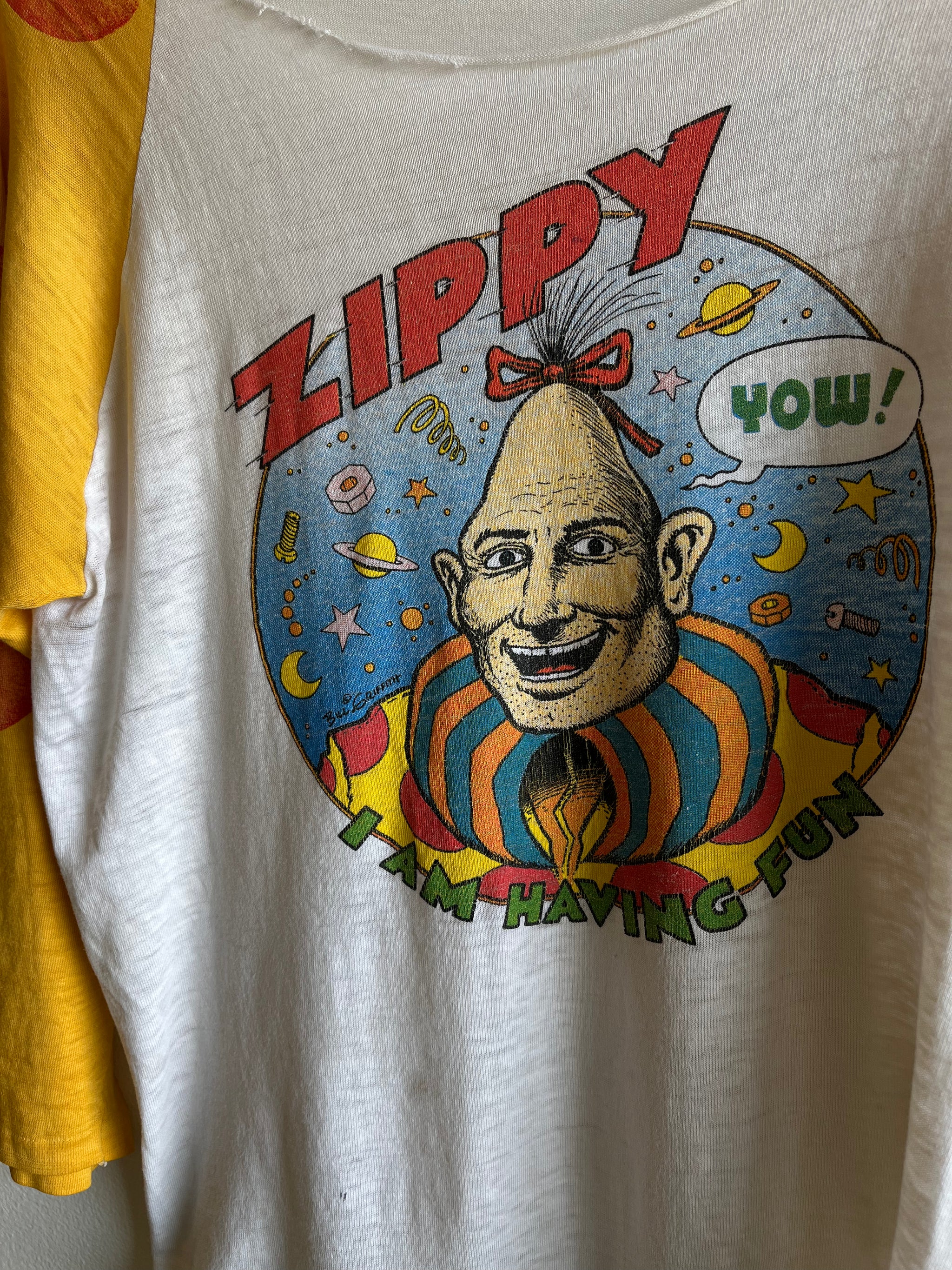 Vintage 1980's “Zippy the Pinhead” Raglan T-Shirt – La Lovely Vintage Vintage 1980's “Zippy the Pinhead” Raglan T-Shirt – La Lovely Vintage