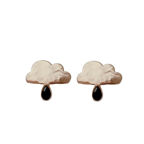 Therese Kuempel Jewelry - Cloud Earrings w/ Black Onyx