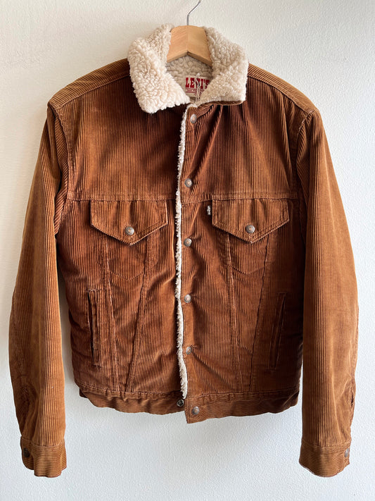 Vintage Late 1970’s Levi’s Corduroy Type 3 Sherpa Lined Trucker Jacket - La Lovely Vintage 