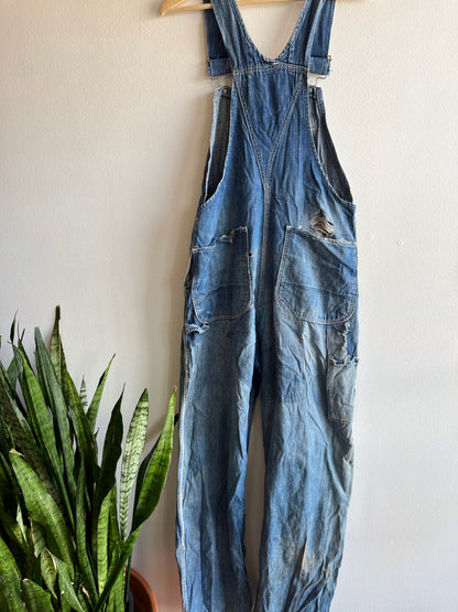 Vintage 1940/50’s Sanforized Zip-Pouch Denim Overalls