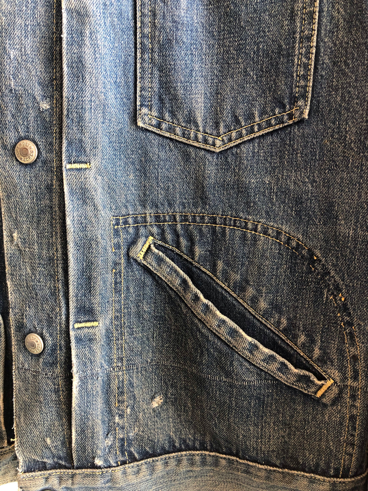 Vintage 1950/1960’s Foremost Snap Selvedge Denim Trucker Jacket - La Lovely Vintage 