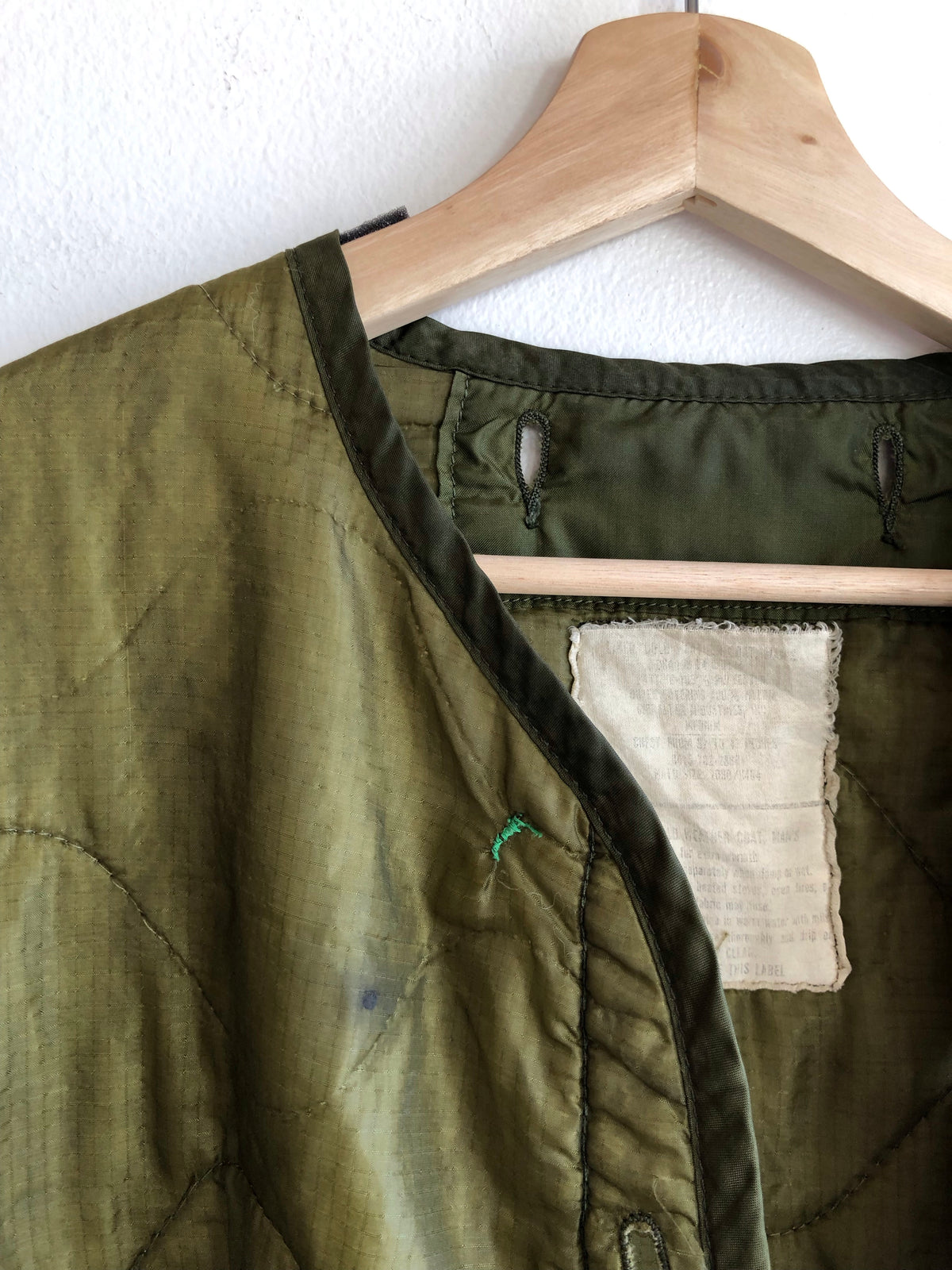 Vintage 1980’s Military Quilted Liner - La Lovely Vintage 