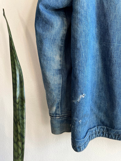 Vintage 1960’s Wrangler Blanket-Lined Denim Chore Coat - La Lovely Vintage 