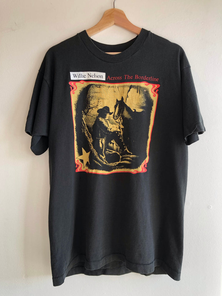Vintage 1990’s Willie Nelson “Across The Borderline” Tour T-Shirt – La ...