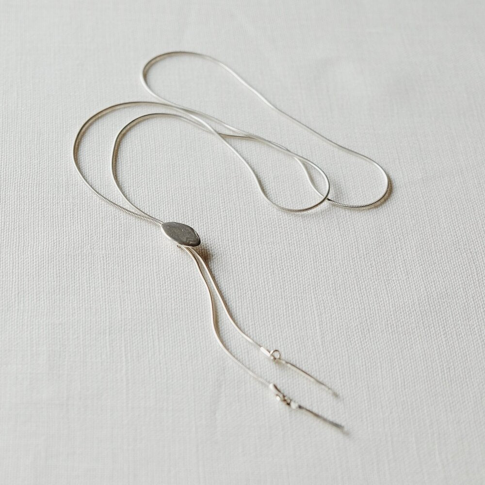 Sarah Safavi Jewelry - Ascent Silver Bolo Tie Necklace - La Lovely Vintage 