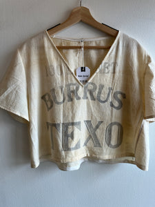 Trash Textiles - Handmade Antique Feedsack Blouse/Shirt