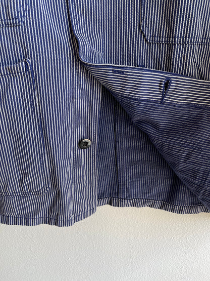Vintage 1970’s Deadstock German Striped Chore Coat - La Lovely Vintage 