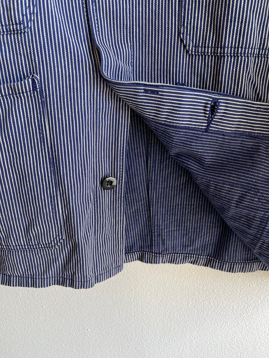 Vintage 1970’s Deadstock German Striped Chore Coat - La Lovely Vintage 