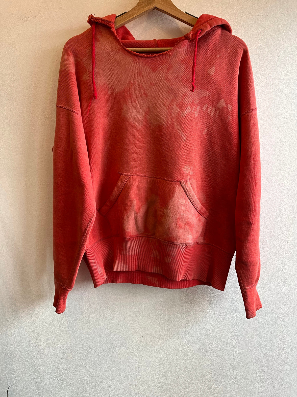 Vintage 1950’s Sunfaded Red Hooded Sweatshirt - La Lovely Vintage 