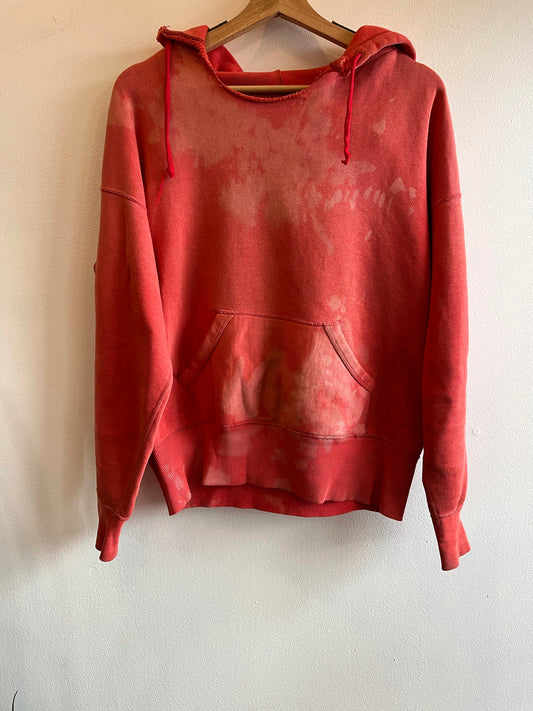 Vintage 1950’s Sunfaded Red Hooded Sweatshirt - La Lovely Vintage 