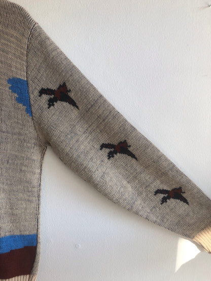 Vintage 1960’s Novelty Duck Print Sweater - La Lovely Vintage 
