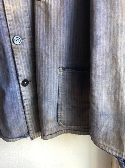 Vintage 1960’s Sun-Faded French Chore Coat - La Lovely Vintage 