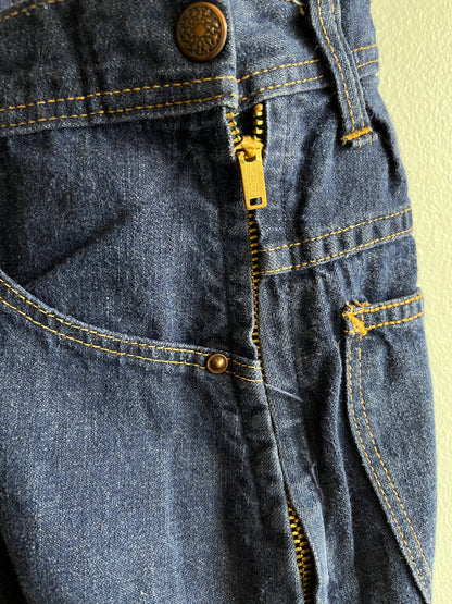 Vintage 1940/1950’s Dark Denim Side-Zip Jeans