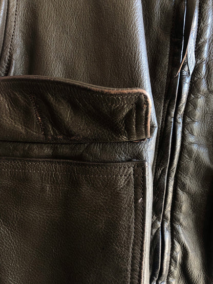 Vintage 1970s USN G-1 Leather Flight Jacket - La Lovely Vintage 