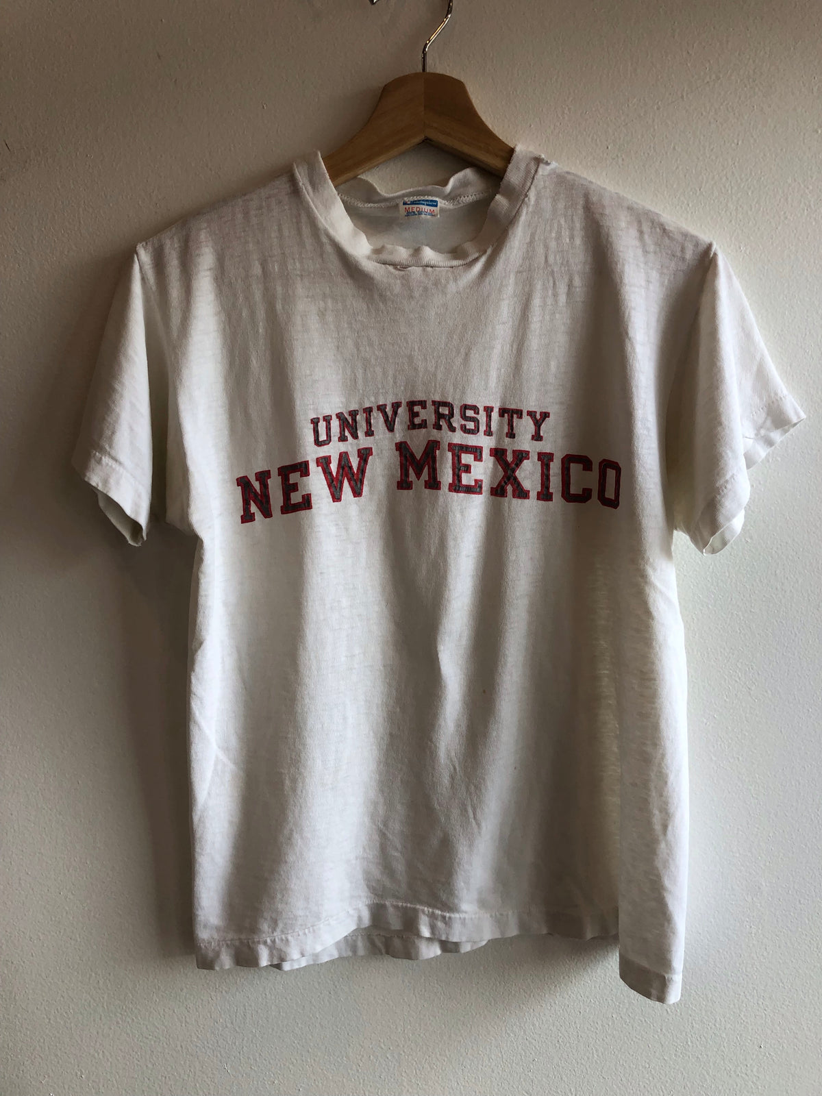 Vintage 1970’s University of New Mexico Champion “Blue Bar” T-Shirt - La Lovely Vintage 