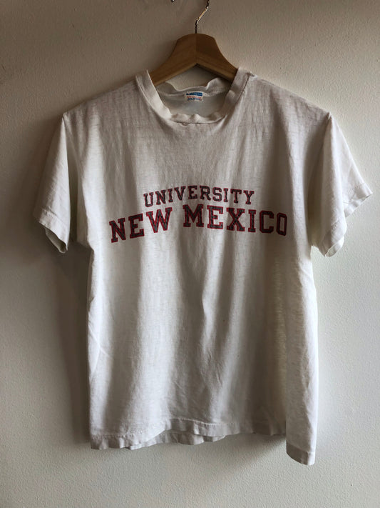 Vintage 1970’s University of New Mexico Champion “Blue Bar” T-Shirt - La Lovely Vintage 