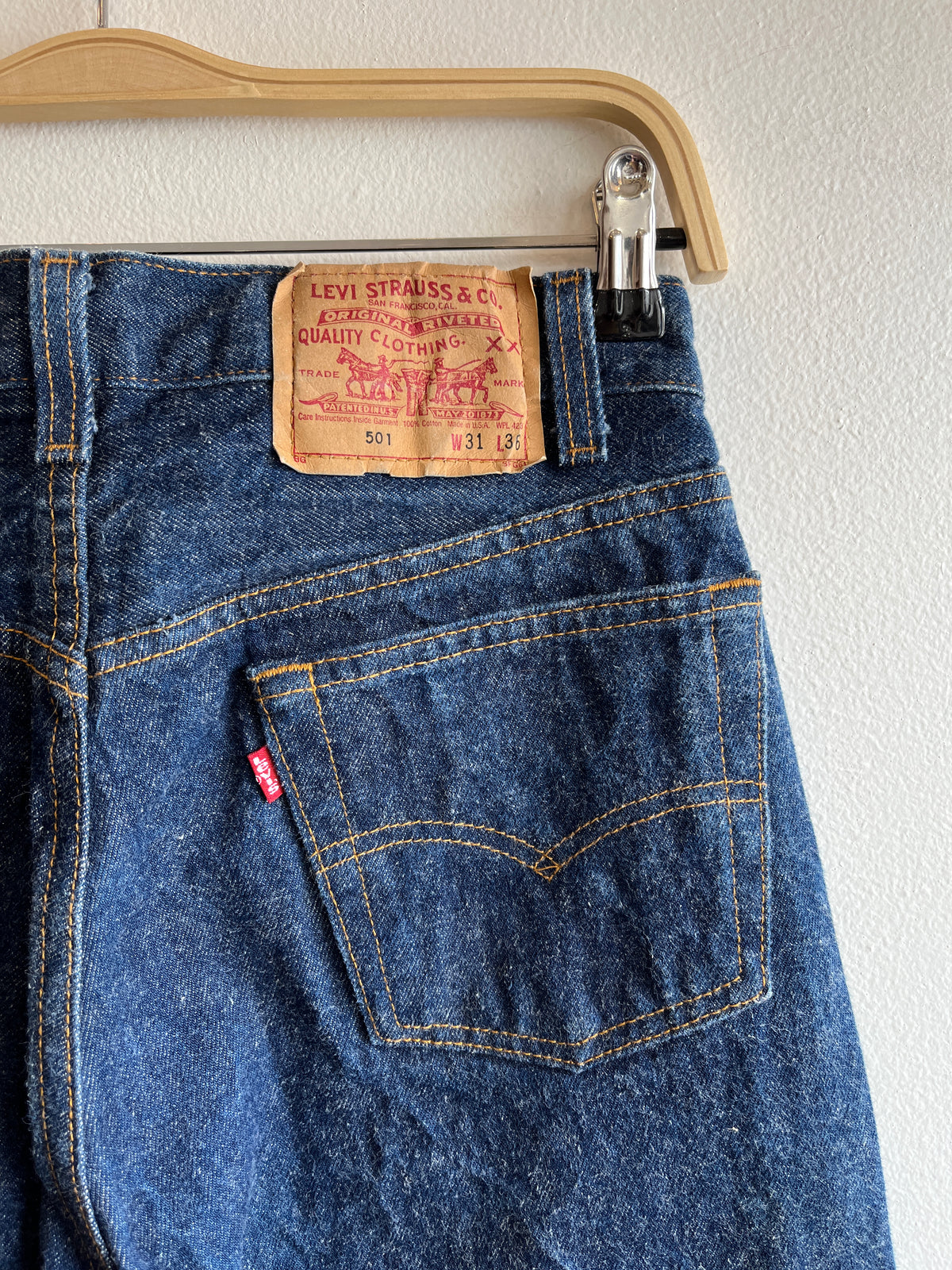 Vintage 1980’s Levi’s One-Wash 501xx Denim Jeans