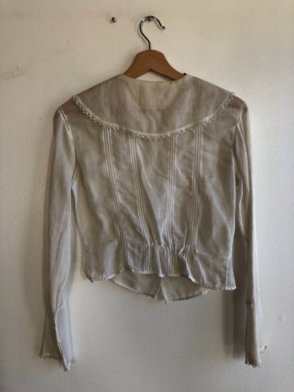 Vintage 1920’s Embroidered Sheer Blouse