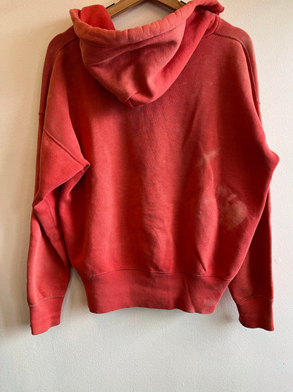Vintage 1950’s Sunfaded Red Hooded Sweatshirt - La Lovely Vintage 
