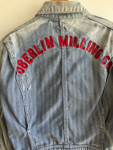 Vintage 1950’s Burlington Chainstitch Denim HBT Jacket