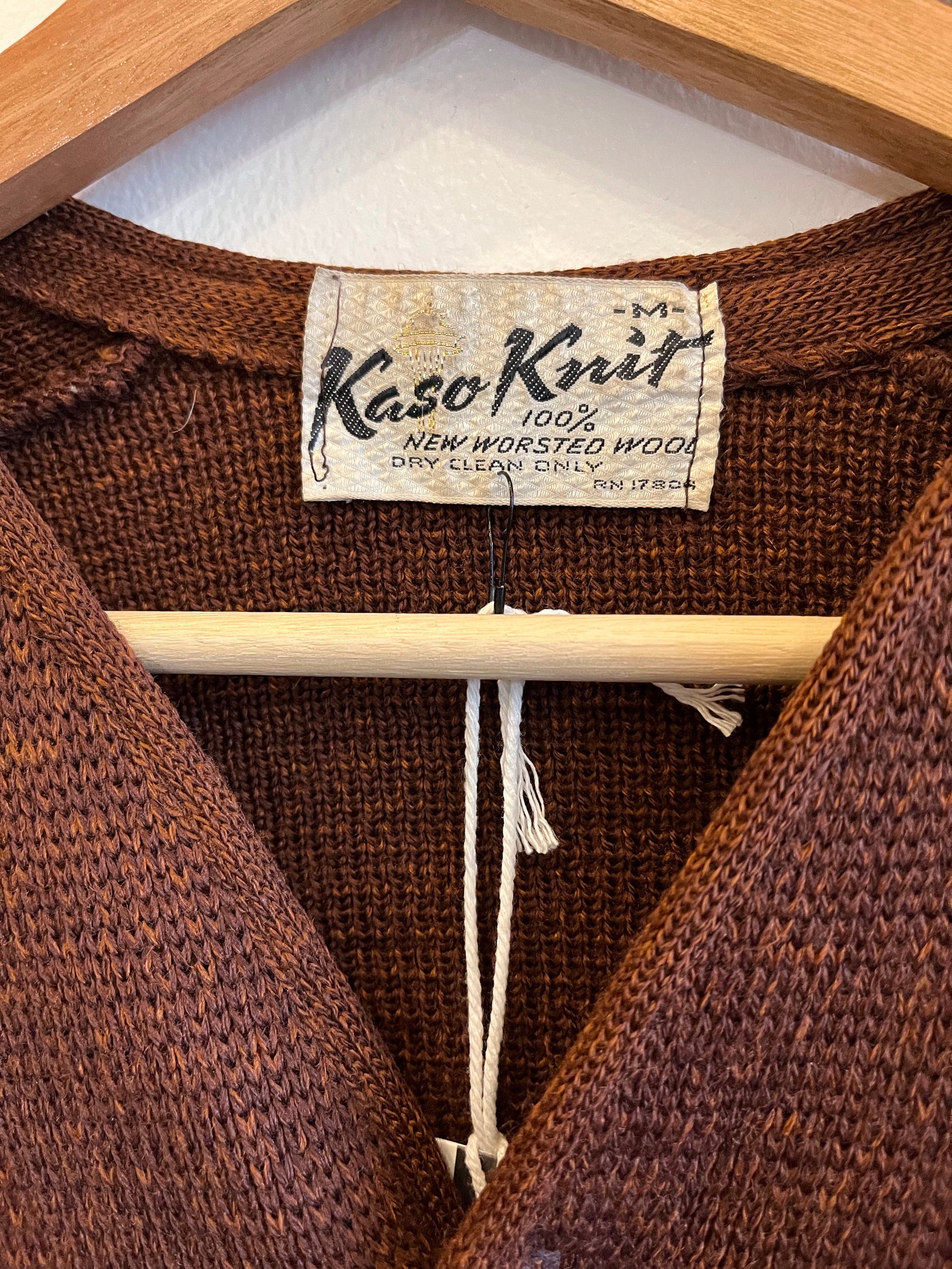 VanGrit 50s～　ロカビリー　ニットシャツ 14 1/2　ブラウン Original_ecom-UMIY0LO1K112500F