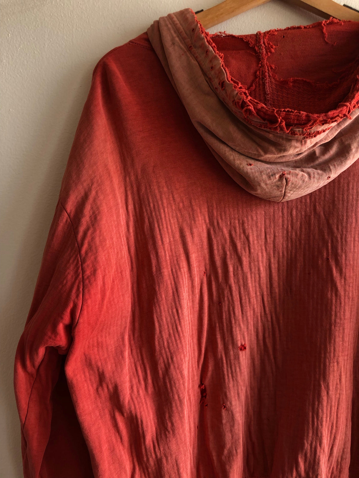 Vintage 1950/1960’s Sun-Faded Red Hooded Sweatshirt