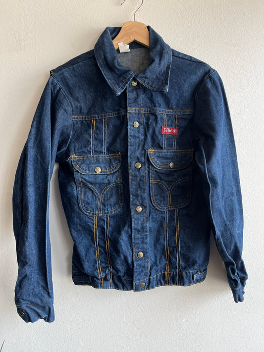 Vintage 1960’s Tuff Nut Dark Wash Denim Jacket