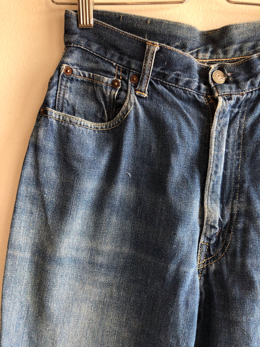 Vintage 1950’s Levi’s “Big E” 701 Hidden Rivet Denim Jeans - La Lovely Vintage 