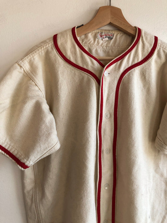 Vintage 1950’s “Broderick and Gibbons” Wool Baseball Jersey - La Lovely Vintage 
