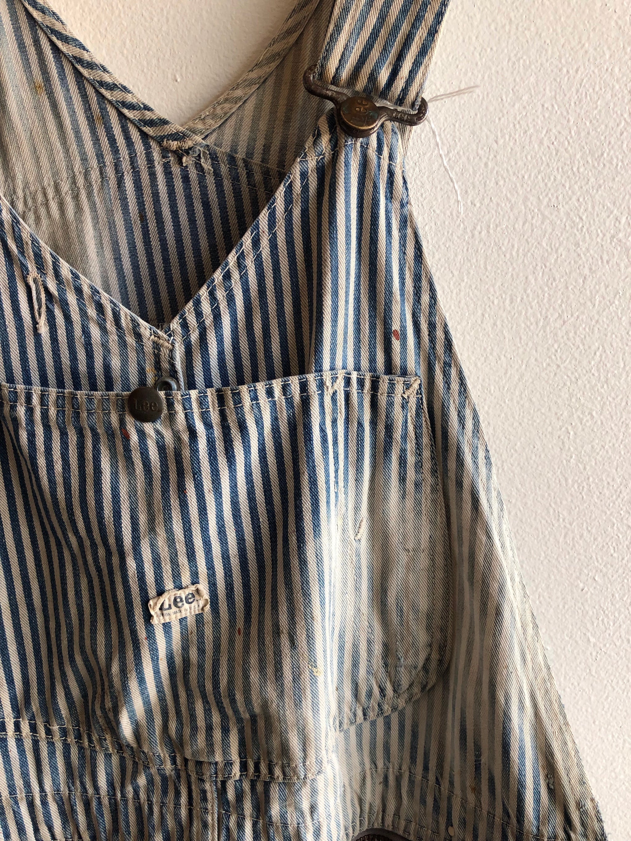 Vintage 1960's Lee Hickory Stripe Denim Overalls – La Lovely Vintage