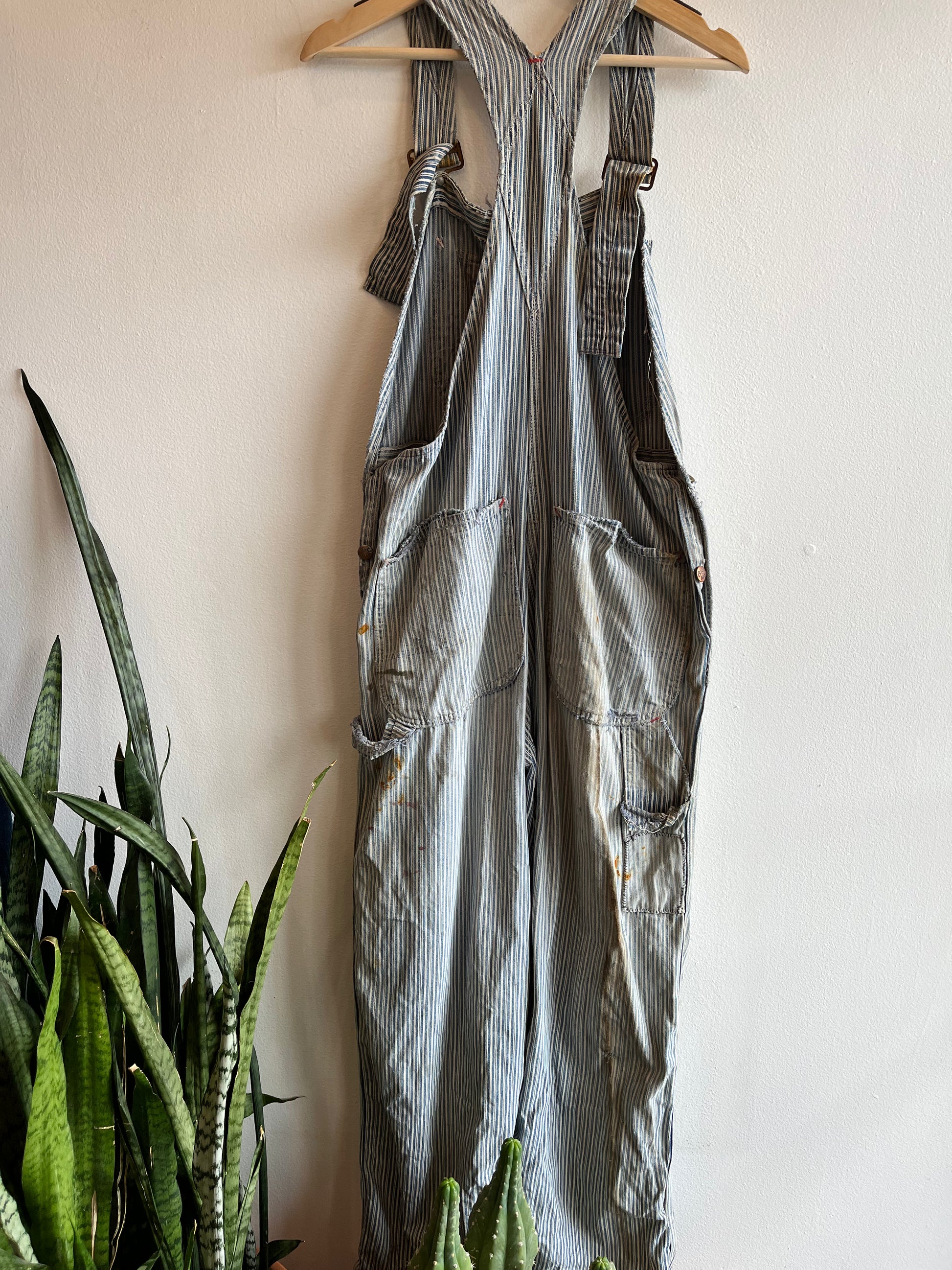 Vintage 1950’s Big Mac Liberty Stripe Denim Overalls - La Lovely Vintage 