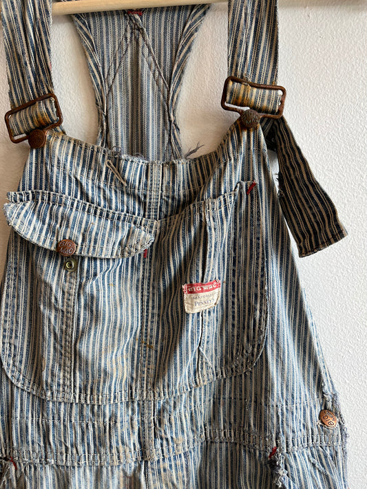 Vintage 1950’s Big Mac Liberty Stripe Denim Overalls - La Lovely Vintage 