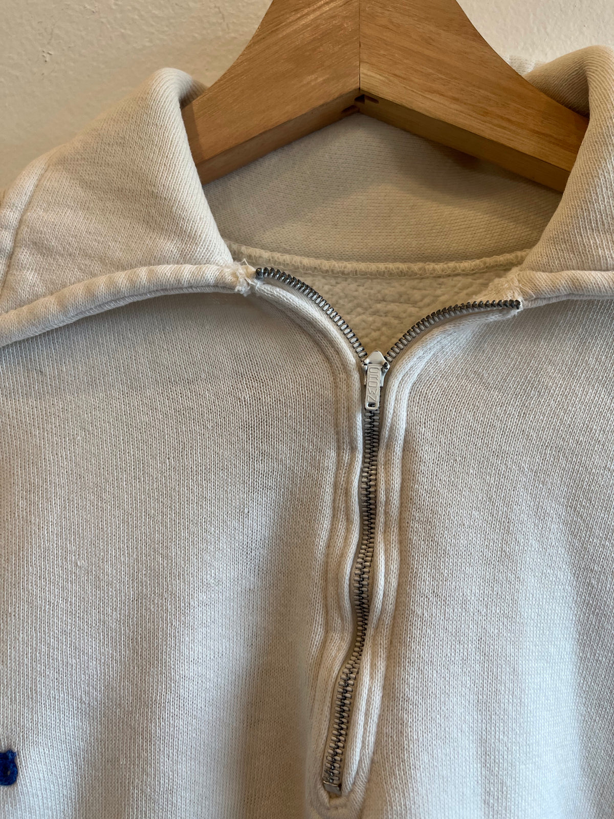 Vintage 1950’s “Turlock” Embroidered Quarter-Zip Sweatshirt