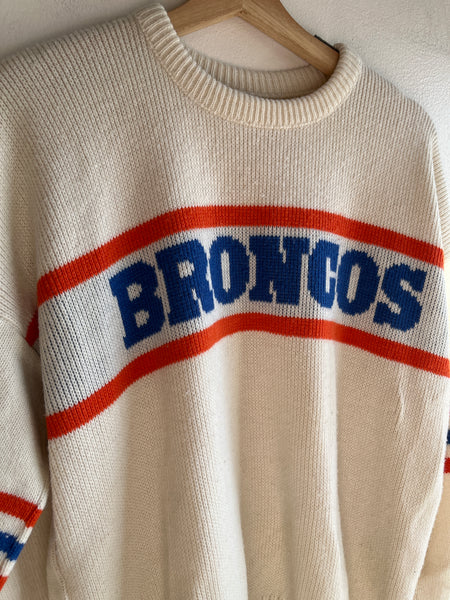 Vintage 1970’s Denver Broncos Knit Sweater