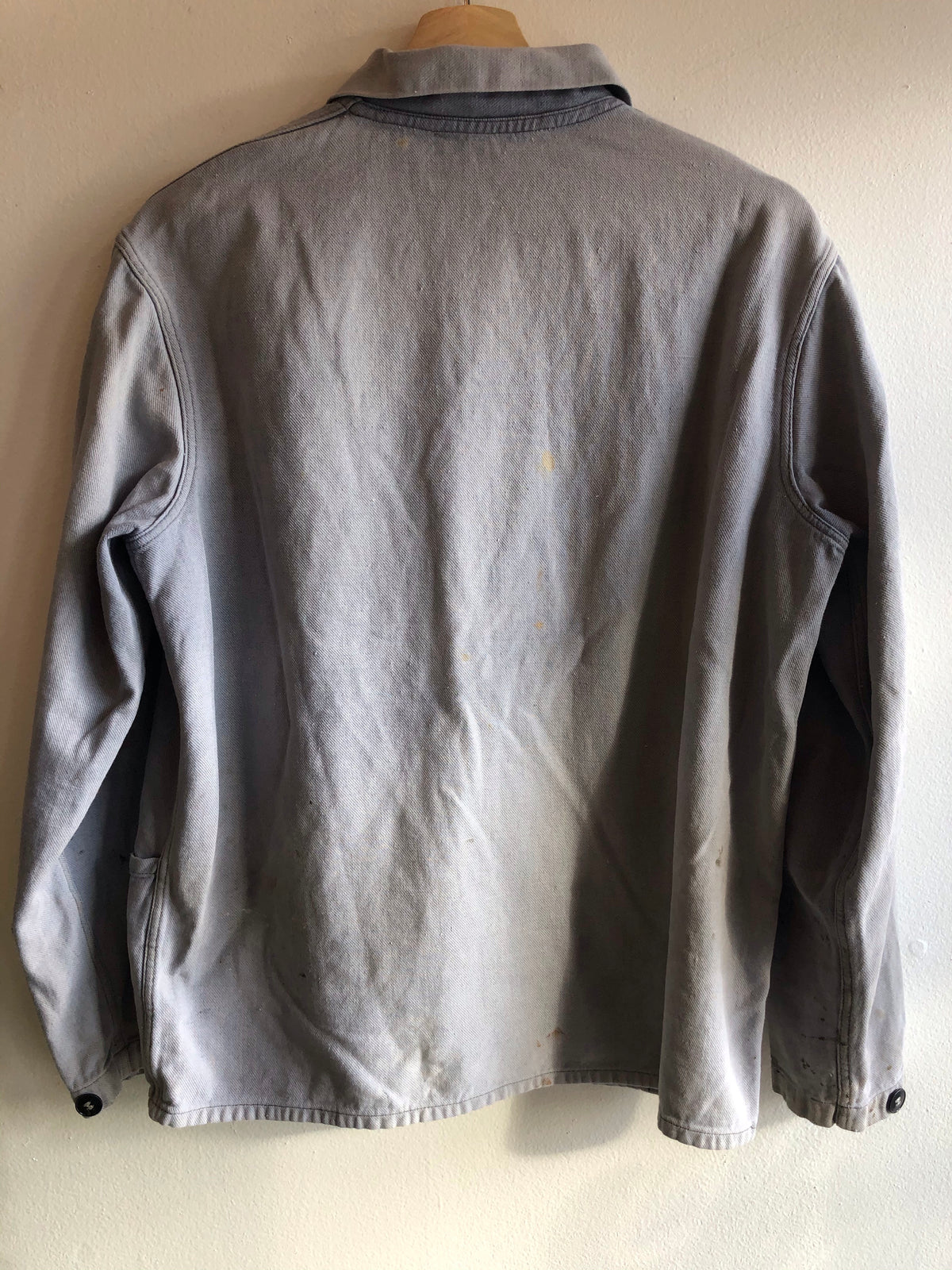 Vintage 1970’s Faded French Tucked Collar Chore Coat - La Lovely Vintage 