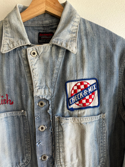 Vintage 1950’s Burlington Chainstitch Denim HBT Jacket