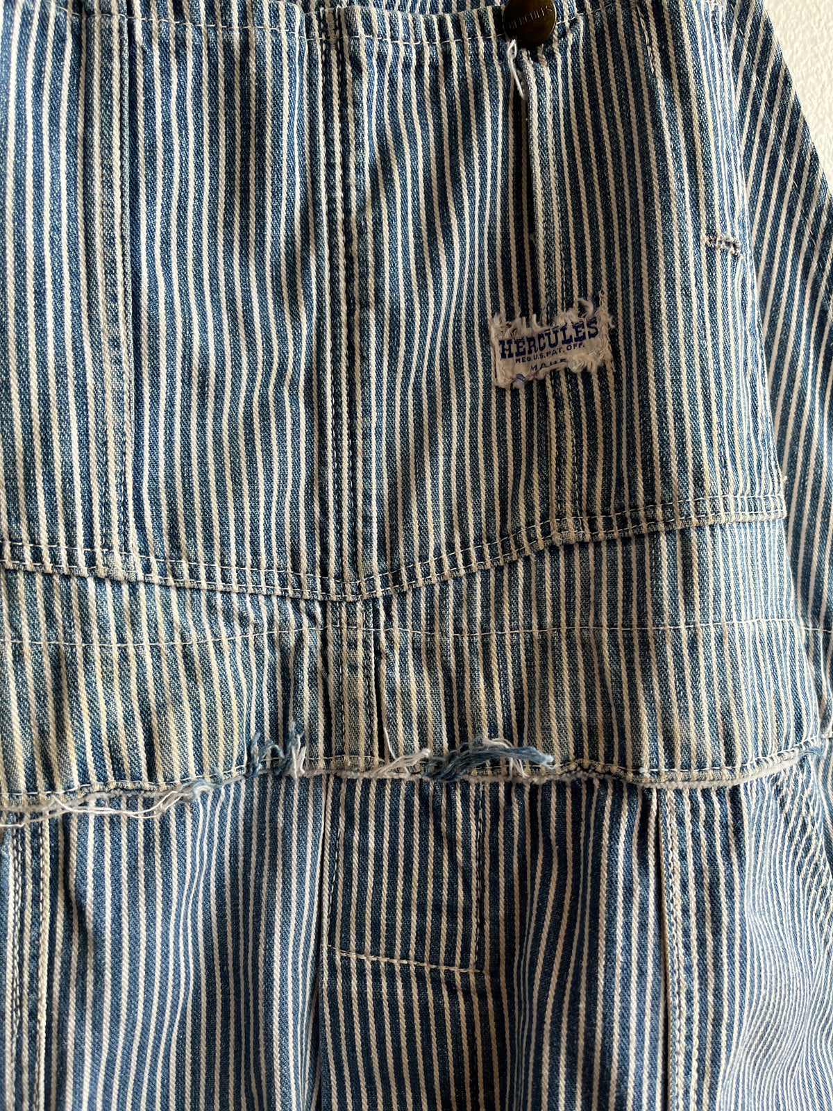 Vintage 1940/50’s Hercules Hickory Stripe Denim Clown Overalls