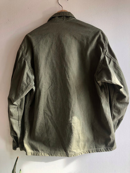 Vintage 1940’s World War II HBT 13-Star Fatigue Shirt Jacket - La Lovely Vintage 