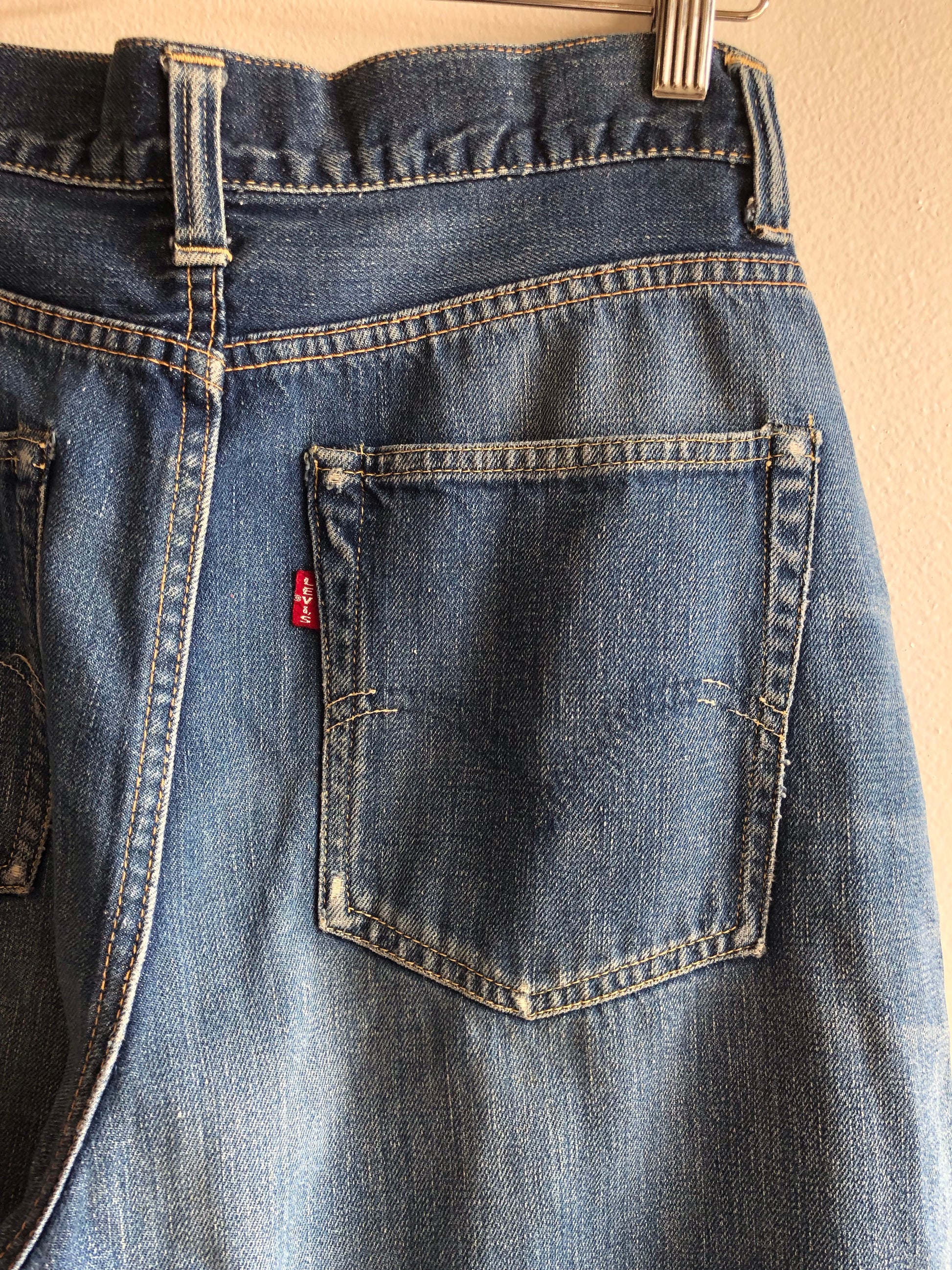 Vintage 1950’s Levi’s “Big E” 701 Hidden Rivet Selvedge Denim Jeans - La Lovely Vintage 