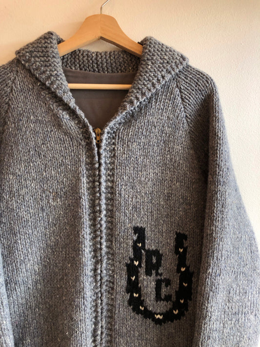 Vintage 1950’s Horse Themed Cowichan Sweater - La Lovely Vintage 