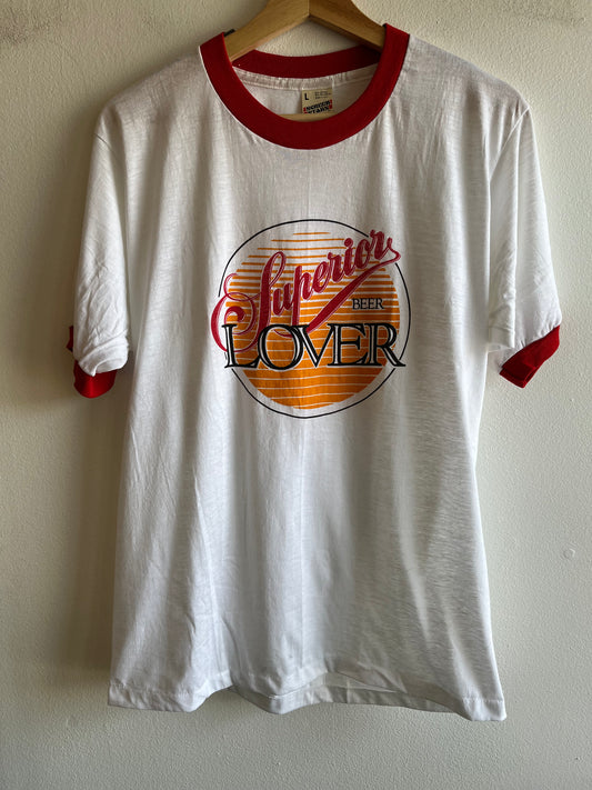 Vintage 1970/80’s Superior Beer Ringer T-Shirt - La Lovely Vintage 