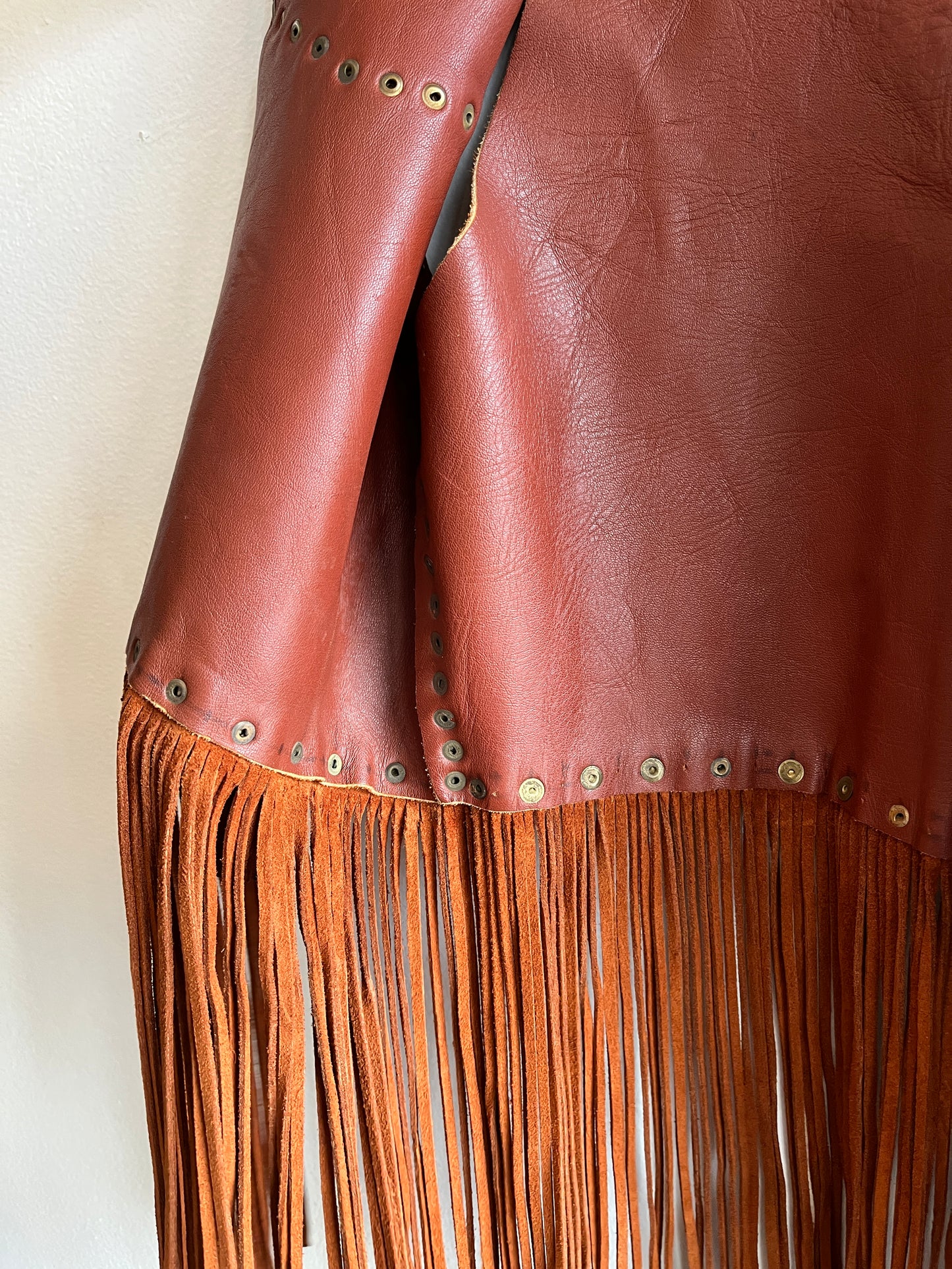 Vintage 1960’s Riveted Fringe Suede Vest