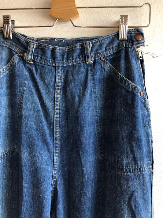 Vintage 1940/1950’s “Pyke’s” Dark Denim Side Zip Jeans